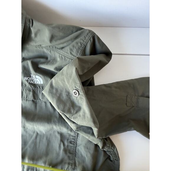 The North Face Mens Button Up Long Sleeve Zip Away Shirt Size XL Olive Green - Picture 12 of 14
